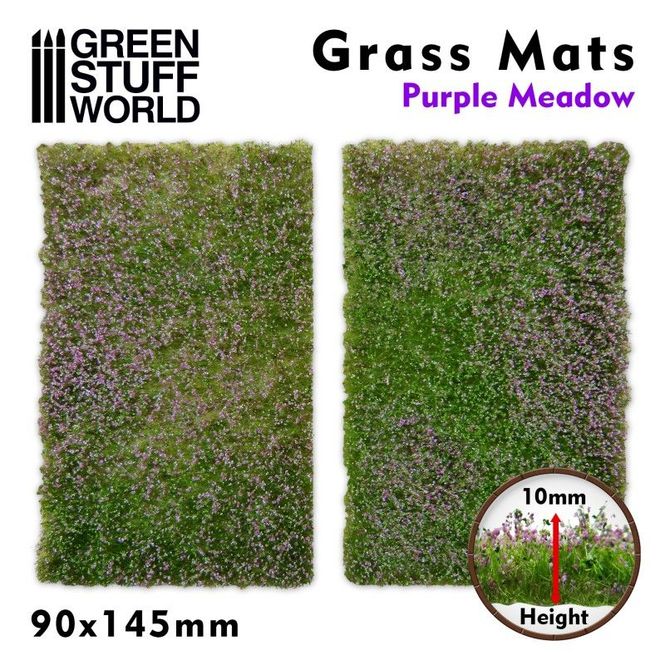 Hovedbilde GSW Purple Meadow 10mm Grass Mat Cut-Out 90x145mm ...