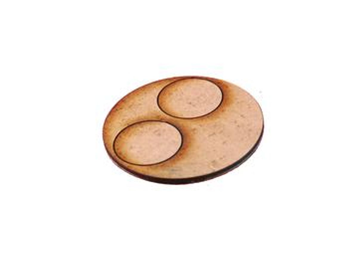60mm Medium Gun Team Base for 2 x 25mm Round Bases