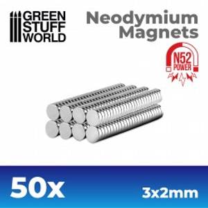 Bilde av GSW N52 Neodymium 3x2mm Magnets x 50