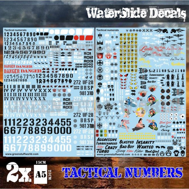 Hovedbilde GSW Tactical Numbers and Pin Ups Waterslide ...