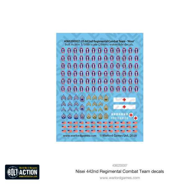 Hovedbilde US Decal Sheet Nisei - 442nd Regimental (Warlord)