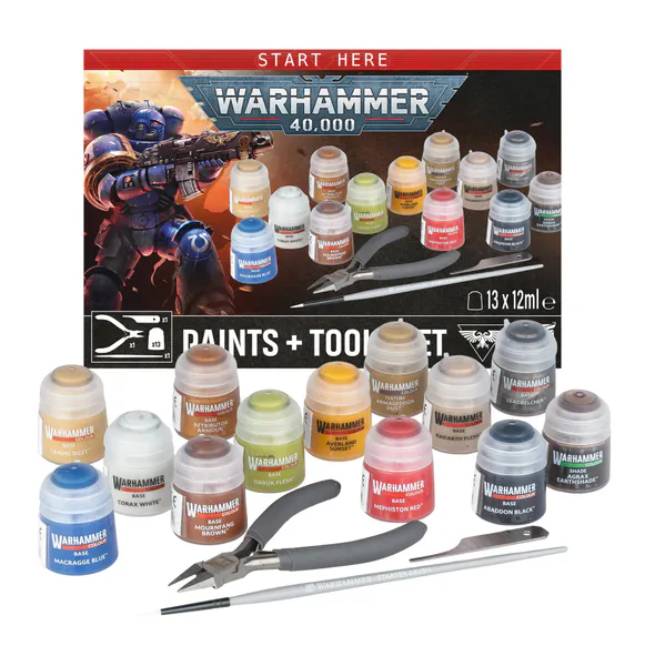Hovedbilde Warhammer 40K Paints + Tools