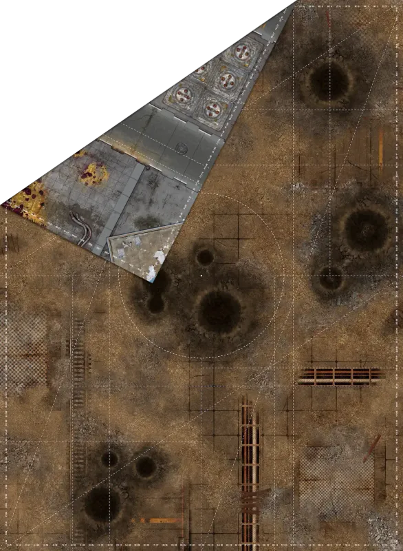 44x60 Double G-Mat: NEXUS Quarantine Zone and Fallout Zone (Gamemat.eu)