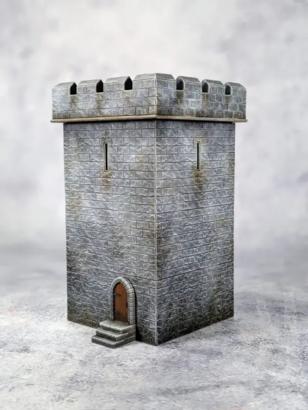 Tabletop Workshop Medieval Fortified Square Castle Tower