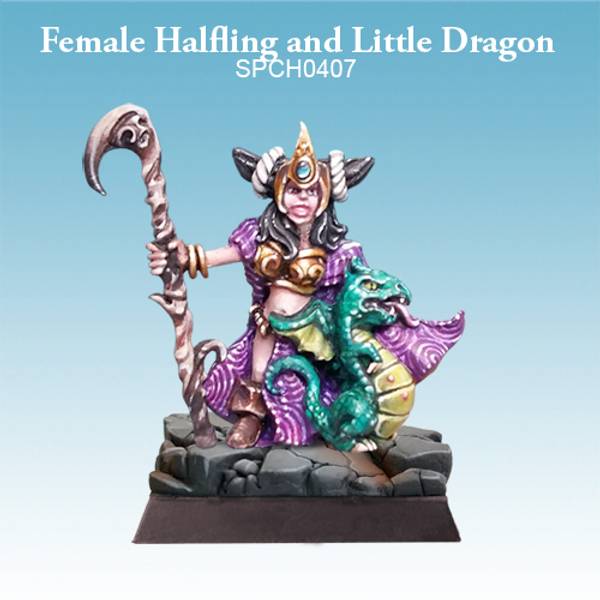 Hovedbilde Umbra Turris: Female Halfling and Little Dragon