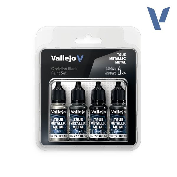Hovedbilde Vallejo True Metallic Metal - Obsidian Black ...