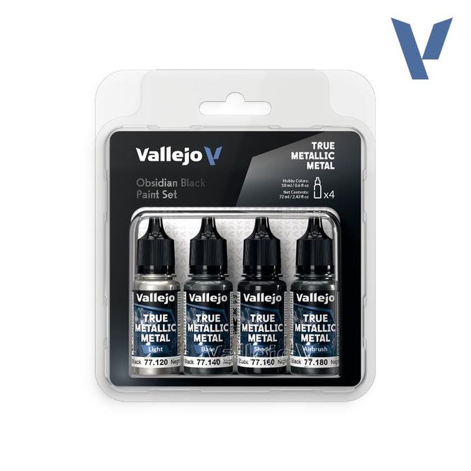 Hovedbilde Vallejo True Metallic Metal - Obsidian Black ...