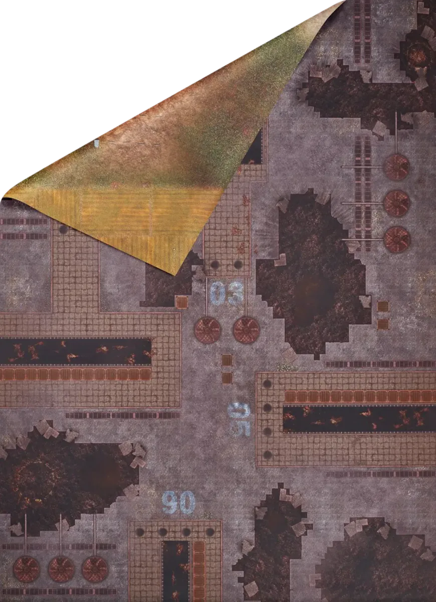 44x60 Imperial Refinery and Defiled Monastery Doublesided (Gamemat.eu)